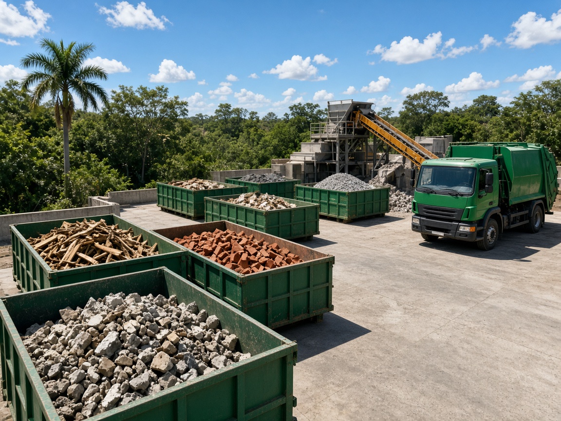 Central organizada de triagem e reciclagem de resíduos de construção civil da Descarte Fácil Valorize